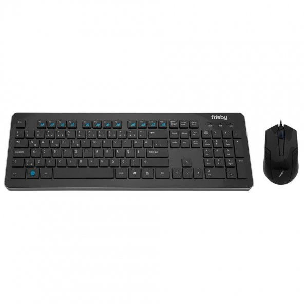 FRISBY Q KABLOLU KLAVYE-MOUSE SET,OFİS,SİYAH