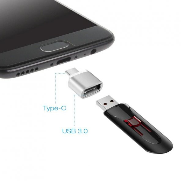 DAYTONA FIX RD01 USB3.1 TYPE-C OTG = USB3.0 FLASH DRIVER Çevirici Adaptör - 4