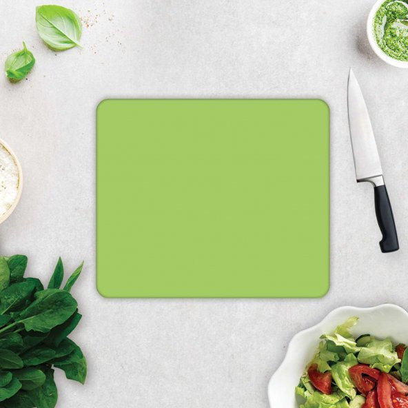 DECORITA Cam Kesme Tahtası - Düz Renk - Yeşil - 2