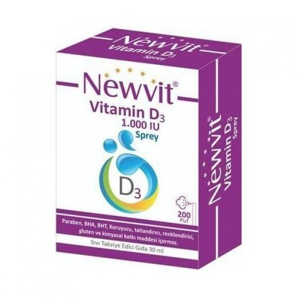 Newvit Vitamin D3 1000 IU Sprey 200 Puf