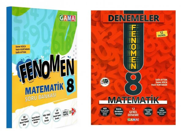 Gama 8. Sınıf Fenomen Matematik Soru Bankası+ Genel Deneme 2 Kitap