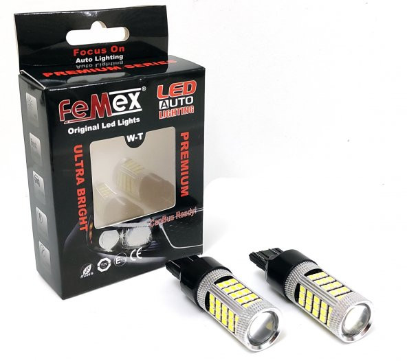 Gündüz Farı - 6000K Mercekli - Parlak Beyaz - T20 7443 Uyumlu - 2