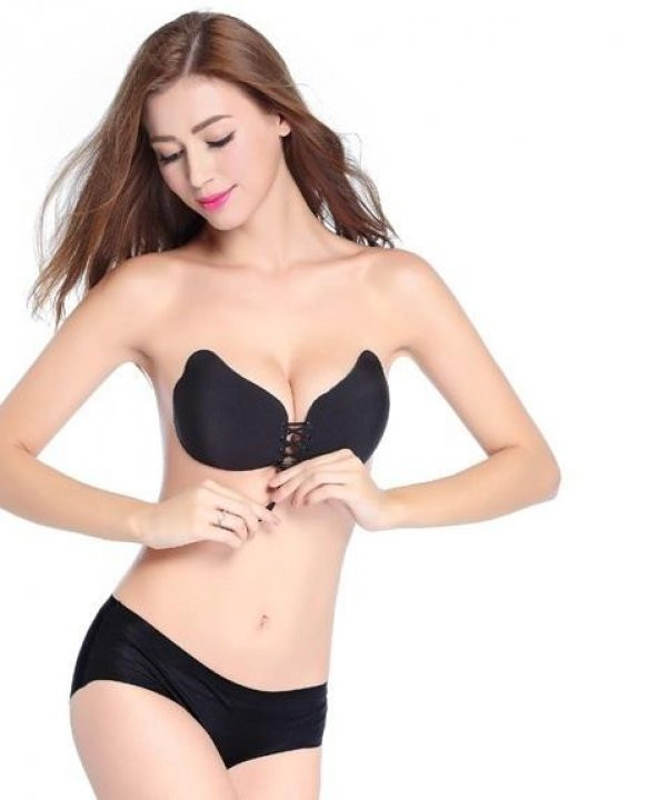 Bayan Angel Bra Renkli Push-Up Straplez Askısız Sütyen - 4