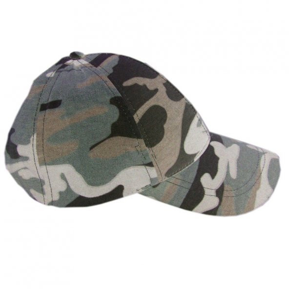 ÇOCUK  GRİ KAMUFLAJ ŞAPKA UNISEX SPOR ŞAPKA