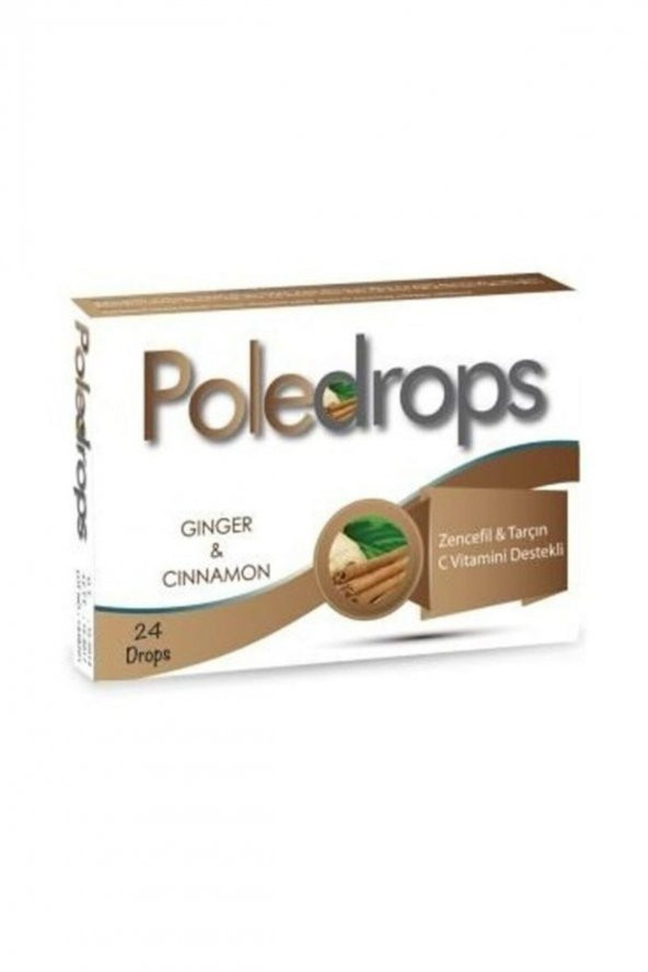 Poledrops Zencefil Tarçın C Vitamini  Boğaz Pastili – 24 Adet - 1