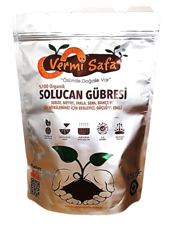Vermisafa %100 Organik Solucan Gübresi 2 Kg Katı + 500 Ml Sıvı - 2