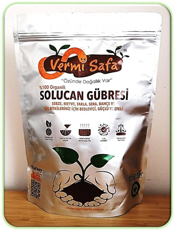 Vermisafa %100 Organik Solucan Gübresi 2 Kg Katı + 1 Lt Sıvı - 4