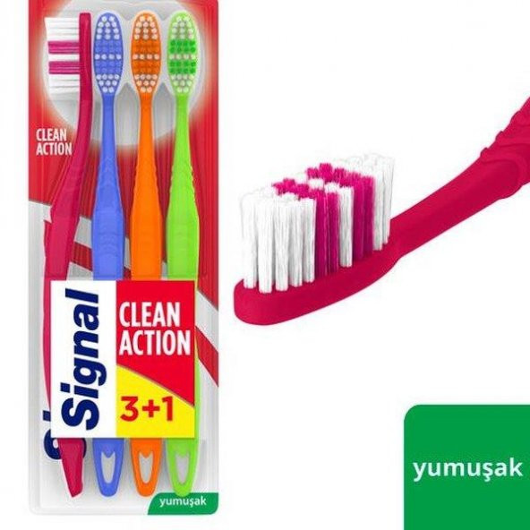 Signal Diş Fırçası Clean Action 3+1