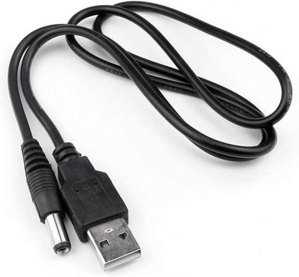 USB to DC 5.5 2.1 mm Kalın Uç Power Güç Çevirici Adaptör Kablosu