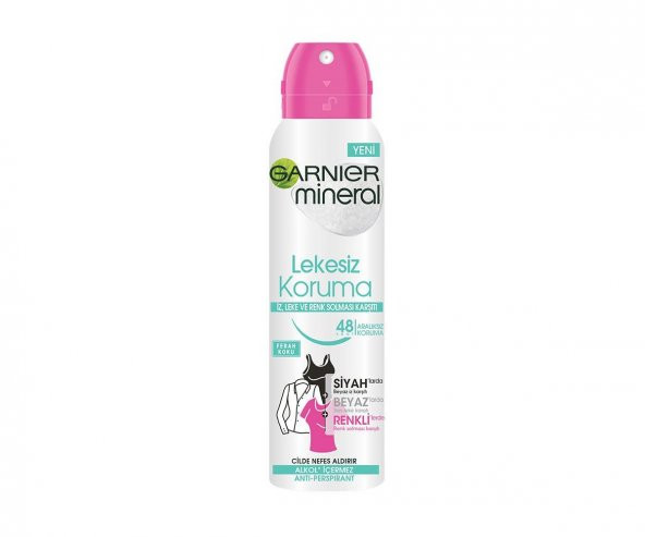 Garnier Mineral Lekesiz Koruma Ferah Koku Sprey Deodorant 150 Ml