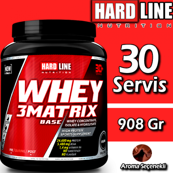 Hardline Whey 3 Matrix 908 Gr BASE (Kreatinsiz) Whey Protein Tozu