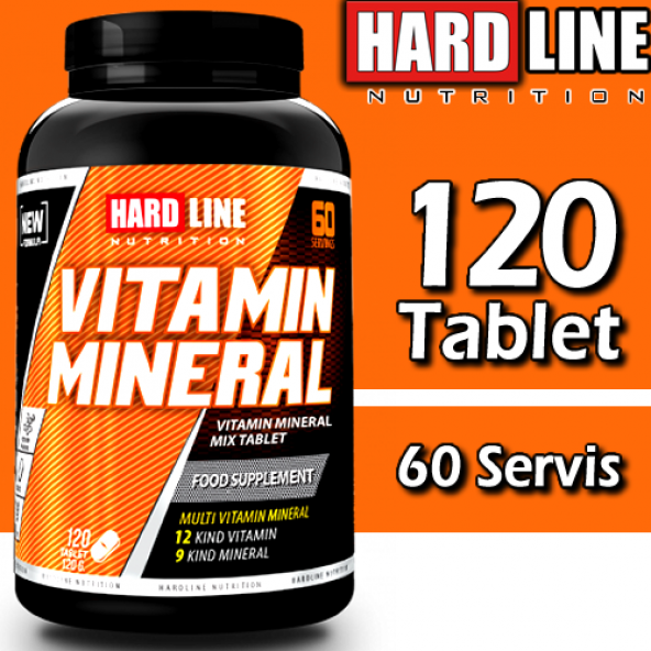 Hardline Vitamin Mineral 120 Tablet ADINIZA FATURALI HIZLI KARGO