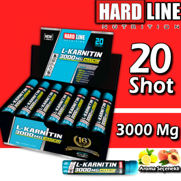 Hardline L-Karnitin 3000 Mg 30 ML x20 Ampül L-Carnitine