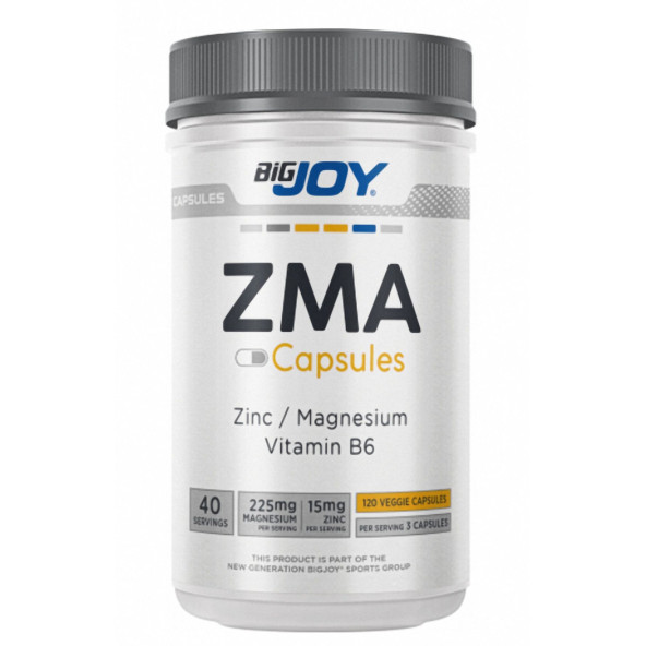 Bigjoy Sports Zma 120 Kapsül Magnezyum, Çinko, B6 Vitamin İçeriği