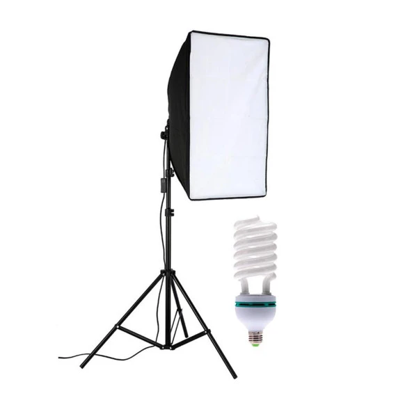 Işık Seti Tek Duylu 50x70 softbox