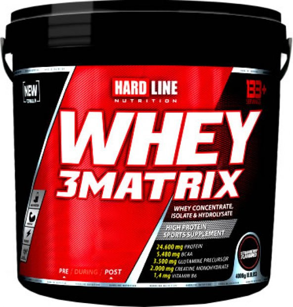 Hardline Whey 3 Matrix 4000 Gr Protein Tozu 133 Servis - 2