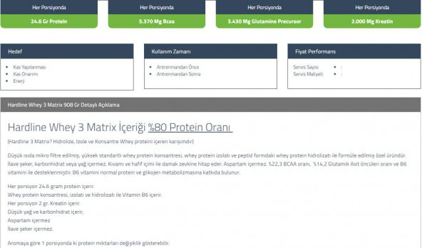 Hardline Whey 3 Matrix 2300 Gr 76 Servis Whey Protein Tozu - 3