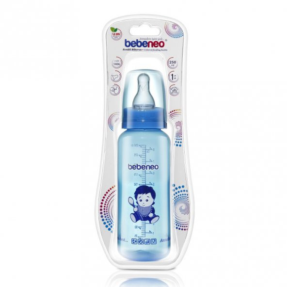 Bebeneo Renkli PP Biberon 250 ml - 4