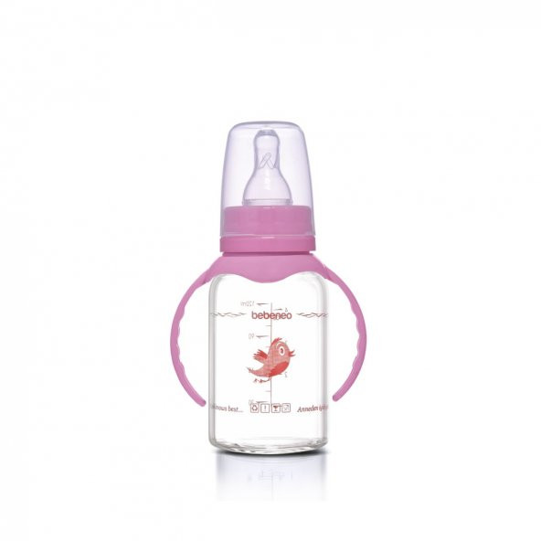 Bebeneo Isıya Dayanıklı Kulplu Cam Biberon 120 ml