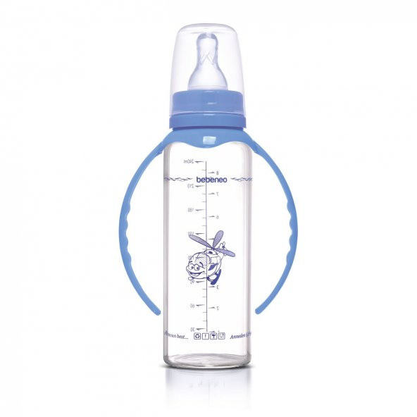 Bebeneo Isıya Dayanıklı Cam Biberon  240 ml