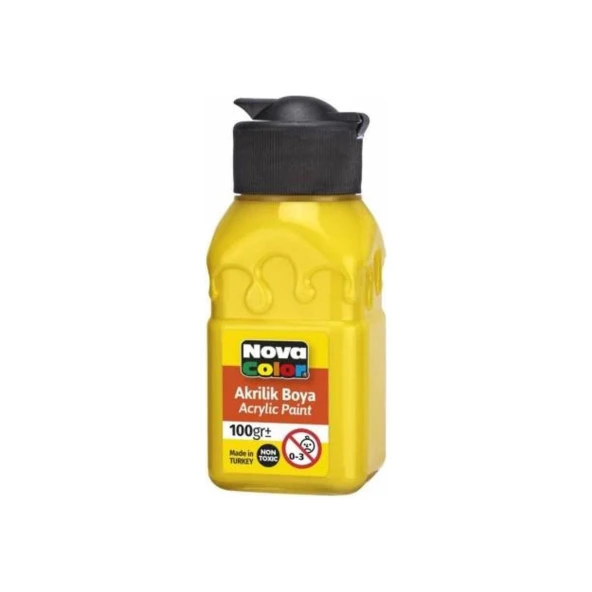Nova Color Akrilik Boya Şişe 100 Cc Limon Sarısı Nc-2032
