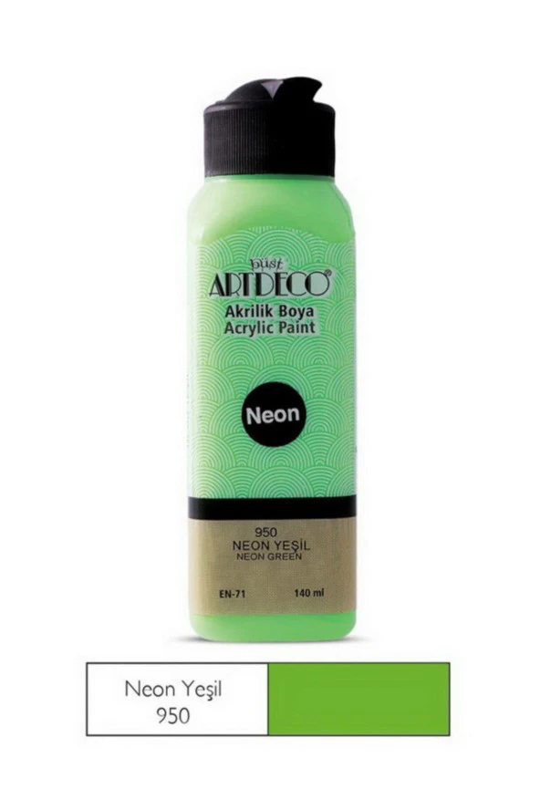 Artdeco Akrilik Boya 140 ML Neon Yeşil Y-070R-950