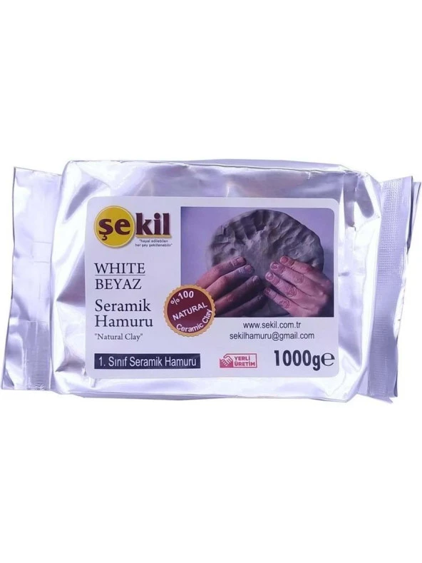 Şekil Seramik Hamuru 1000 GR Beyaz Seramik Hamuru