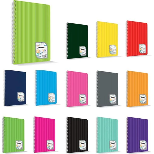 Çınar Colormaxi Spiralli Defter Plastik Kapak Kareli 144 YP A4 144/4 73011