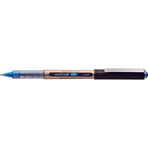 Uni-Ball Roller Kalem 10 Eye Broad Jel Bilye Uç İmza Kalemi 1.0 MM Mavi (1 Adet)