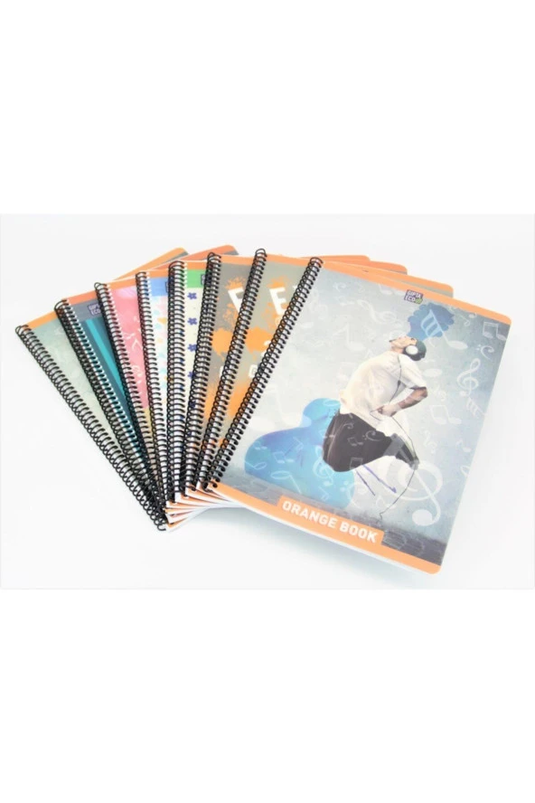 Gıpta Orange Book Spiralli Offset Plastik Defter A4 120 YP Kareli 4955