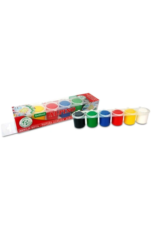 Alpino Akrilik Boya 6 Renk X 25 ML Akrilik Boya