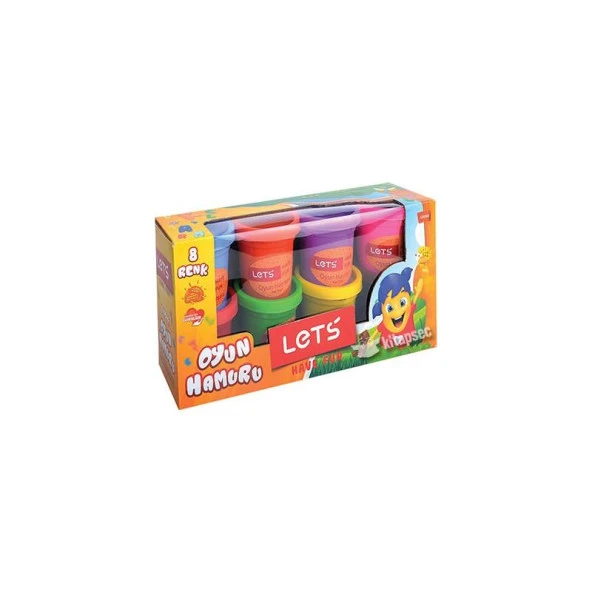 Lets Oyun Hamuru 8 Renk 600 GR L8358 ürün görseli 1
