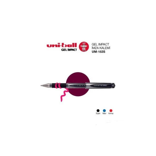 Uni-Ball Roller Kalem Signo Broad Jel Bilye Uç İmza Kalemi 1.0 MM Mavi UM-153S