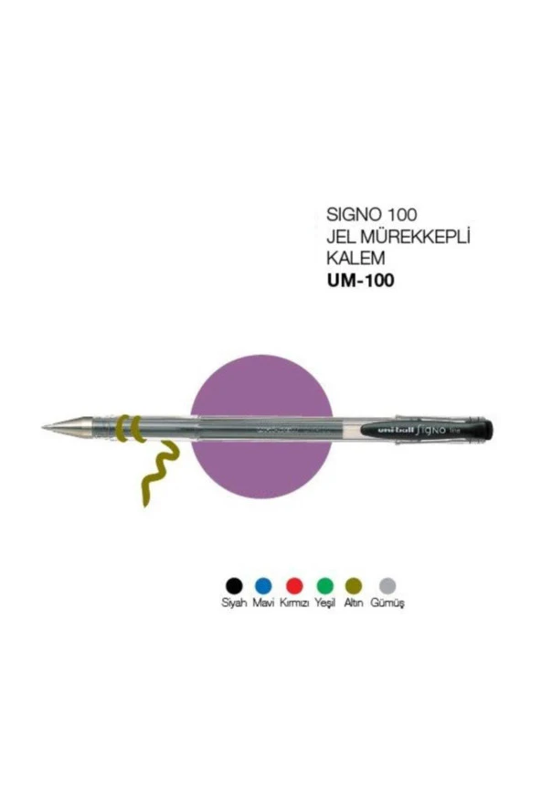 Uni-Ball Roller Kalem Signo Fine Jel Bilye Uç 0.7 MM Mavi UM-100