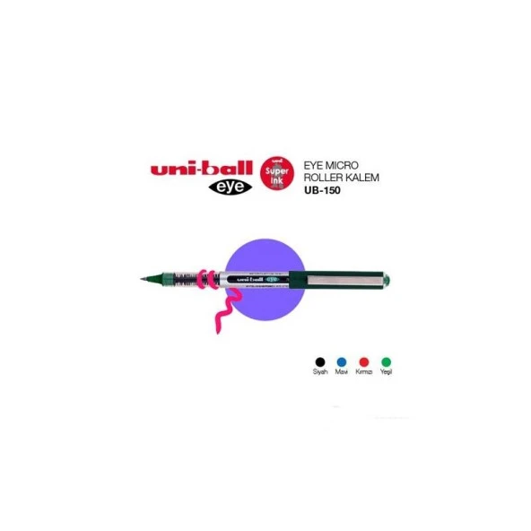 Uni-Ball Roller Kalem Eye Micro Bilye Uç 0.5 MM Kırmızı UB-150 ürün görseli