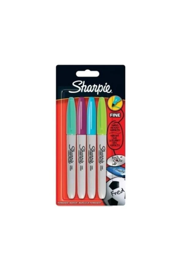 Sharpie Markör Permanent Fine Canlı Renkler 4 Lü Permanent Markör ürün görseli 1