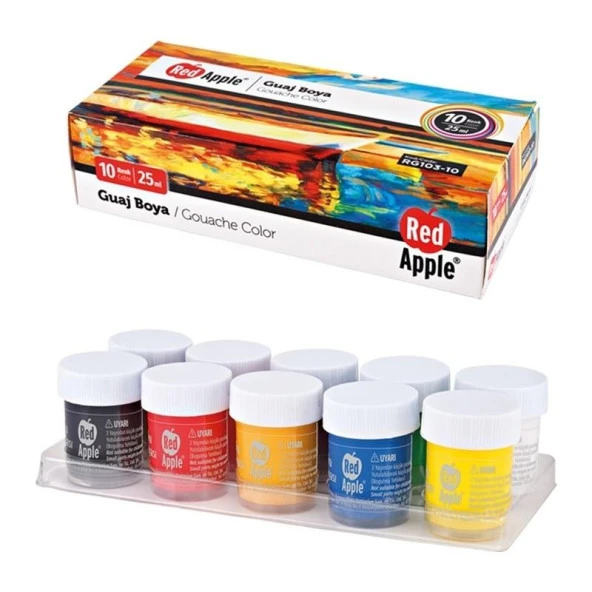 Red Apple Guaj Boya 25 Ml 10 Renk Rg103-10 ürün görseli