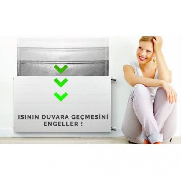 SOBA PETEK ARKASI ISI KESİCİ Soba Arkalığı Radyatör Arkası Isı Yalıtım Folyo Arkalığı 65X84CM - 2
