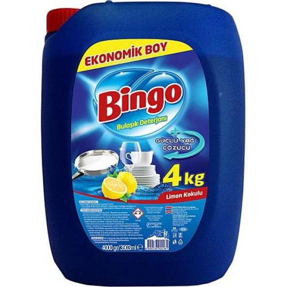 Bingo Bulaşık Deterjanı Limon 4 Kg