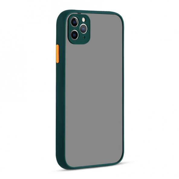 Apple iPhone 11 Pro Max Kılıf Kamera Korumalı Mat Sert Lüx Rubber - 9