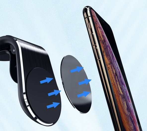 Araç İçi Manyetik Mıknatıslı Mandallı Klima Telefon Tutucu - 8