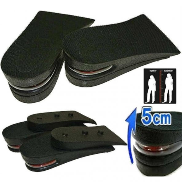Hava Yastıklı Boy Uzatıcı Tabanlık 5cm Gizli Topuk Yükseltici - 6