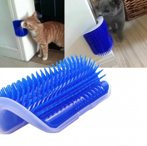Kedi Kaşınma Aparatı Tüy Toplayıcı Tarak Duvar Köşe Kaşınma Otlu - 4
