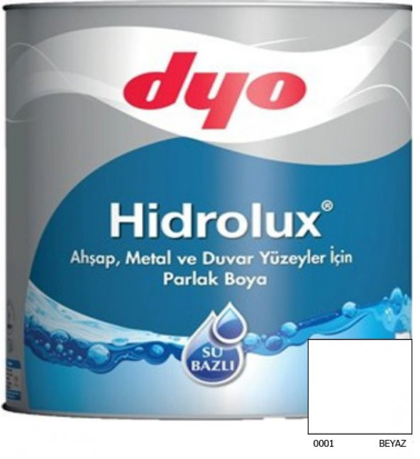 Dyo Hidrolüx Dekoratif Amaçlı Beyaz Boya  0,75 Lt