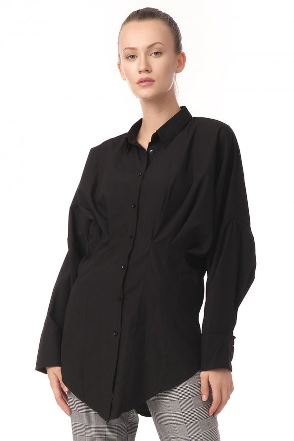 Salaş Kesim Pensli Kadın Gömlek - 3