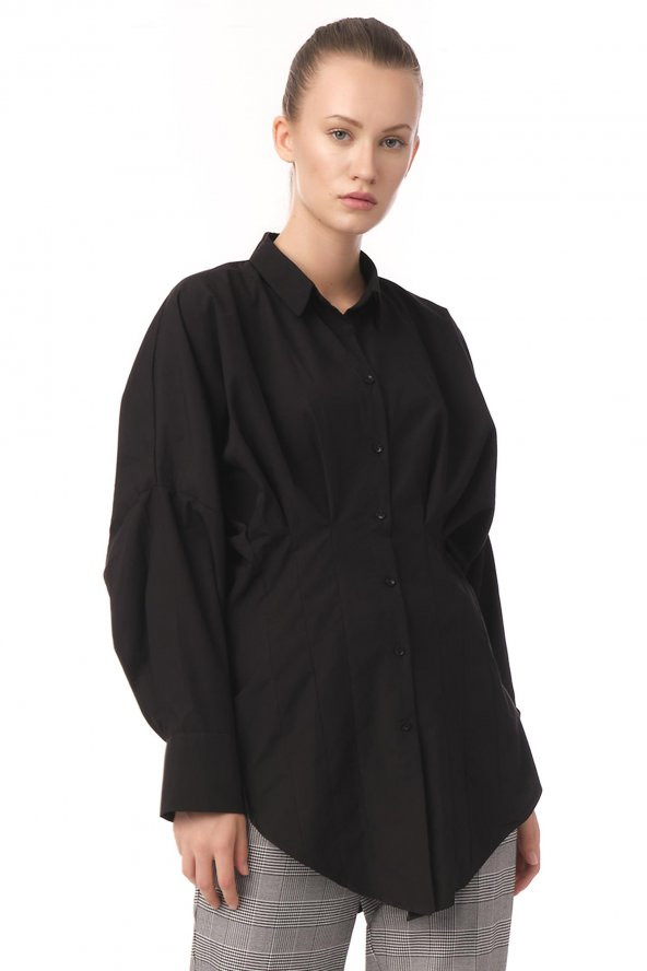 Salaş Kesim Pensli Kadın Gömlek - 7