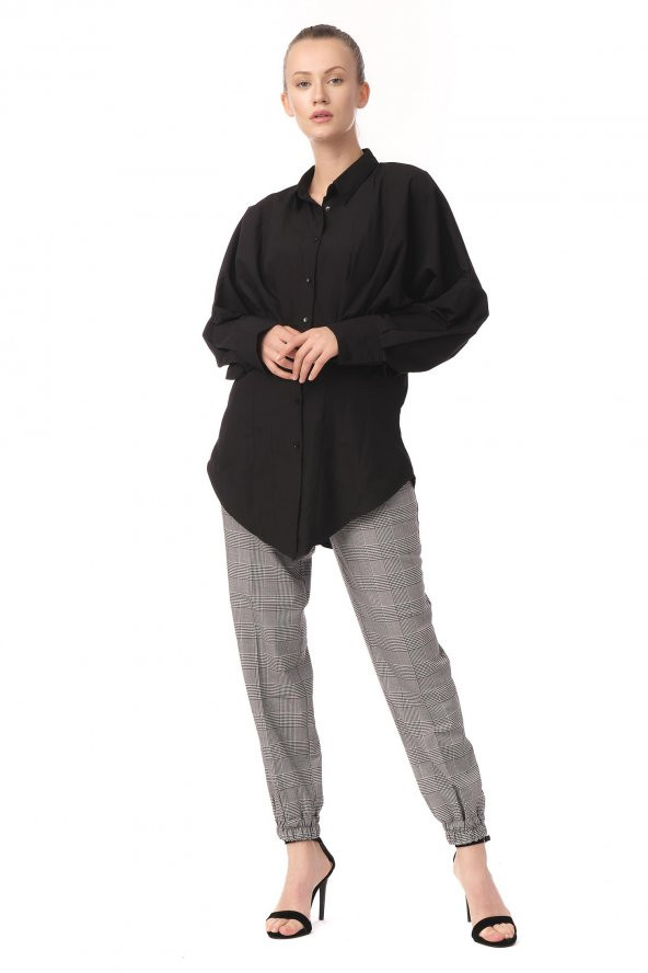 Salaş Kesim Pensli Kadın Gömlek - 8