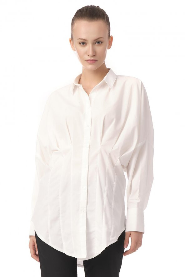 Salaş Kesim Pensli Kadın Gömlek - 10