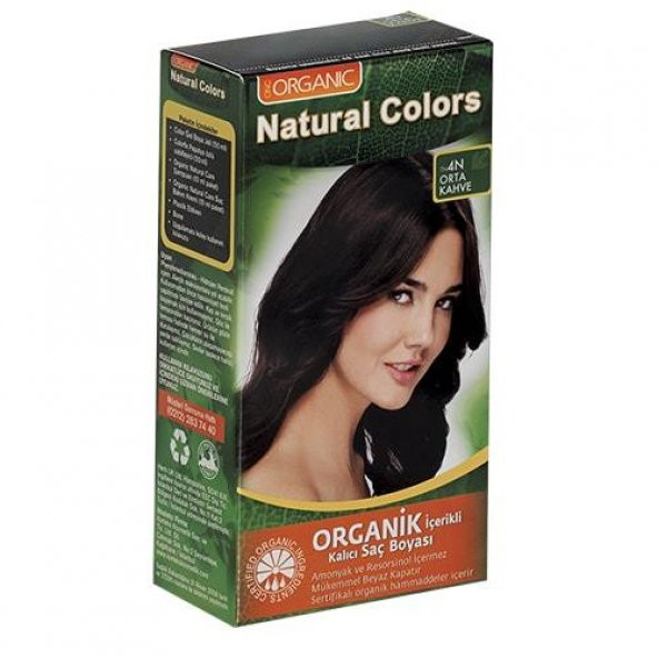 Organıc Natural Colors Saç Boyası 4N Orta Kahve