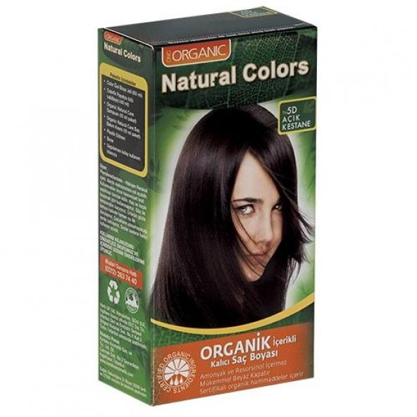 Organıc Natural Colors Saç Boyası  5d Açık Kestane